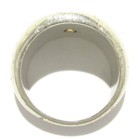 Auth HERMES Selle Silver Gold Hardware Ring #5 - Picture 3 of 6